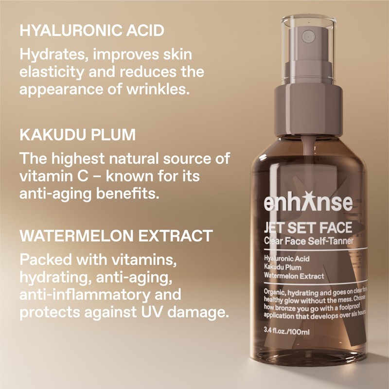 ENHANSE Enhanse Jet Set Face Clear Self Tanner Spray for