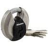 Master Lock Excell Discus Round Padlock 70mm M40EURD Silver