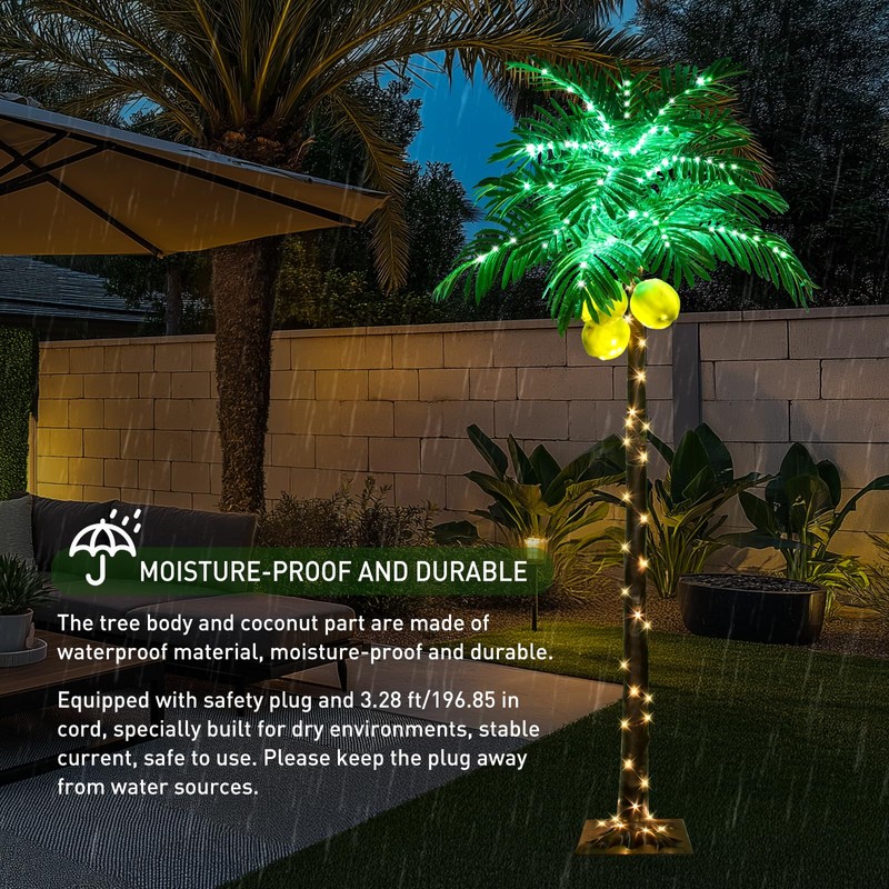 6 ft Lighted Palm Tree LED Lighted Palm Trees for