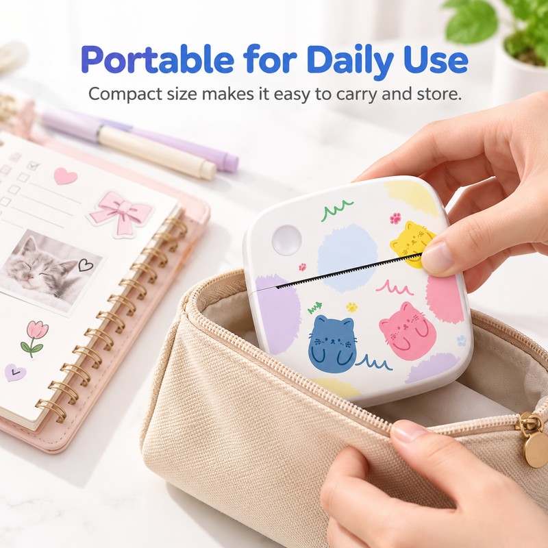 Portable Thermal Label Printer for Home & Work – Bluetooth