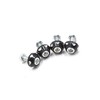 Partuto 4Pcs Black Aluminum Alloy Decorative License Plate Bolt Screw