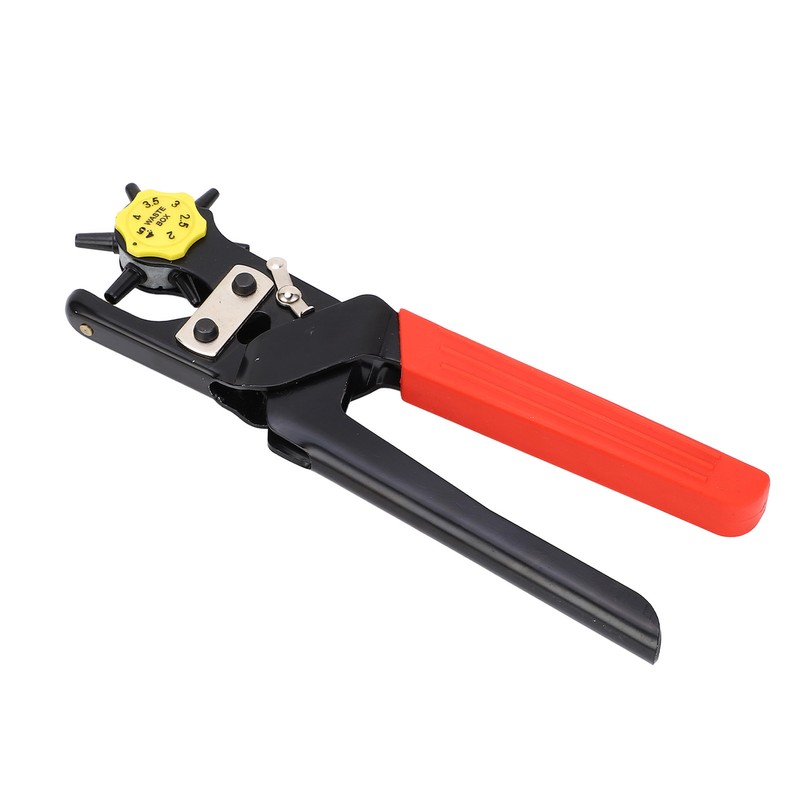 Leather Belt Hole Puncher Heavy Duty Plated Steel 6 Holes