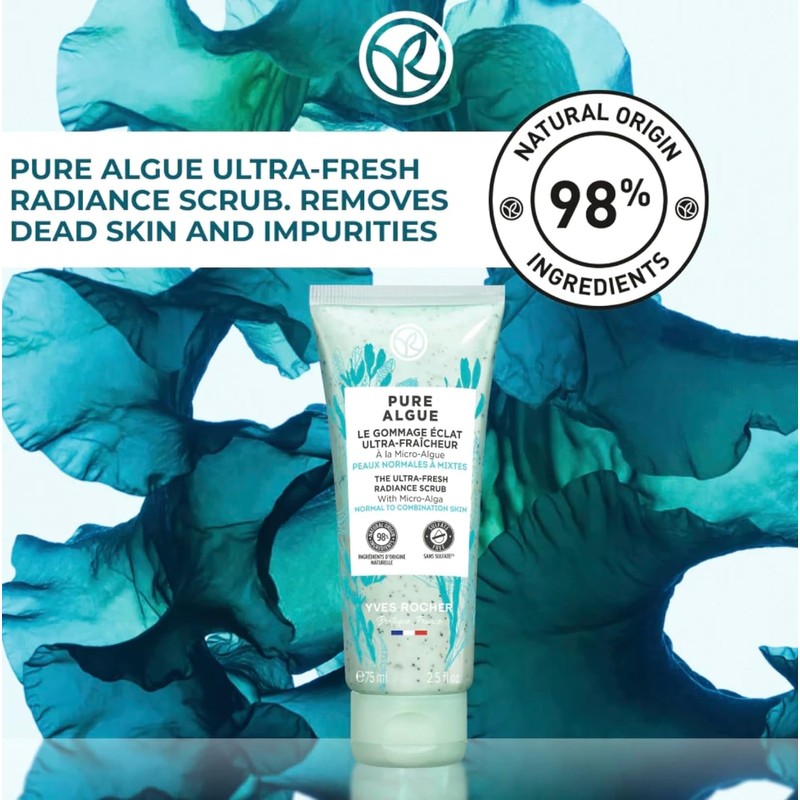Yves Rocher Pure Alg Ultra Fresh Facial Scrub Women's Day
