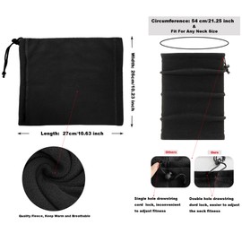 PODALOA 12 Pieces Fleece Neck Warmer For Women Men, Winter Neck Gaiter Skiing Windproof Face Scarf Covering