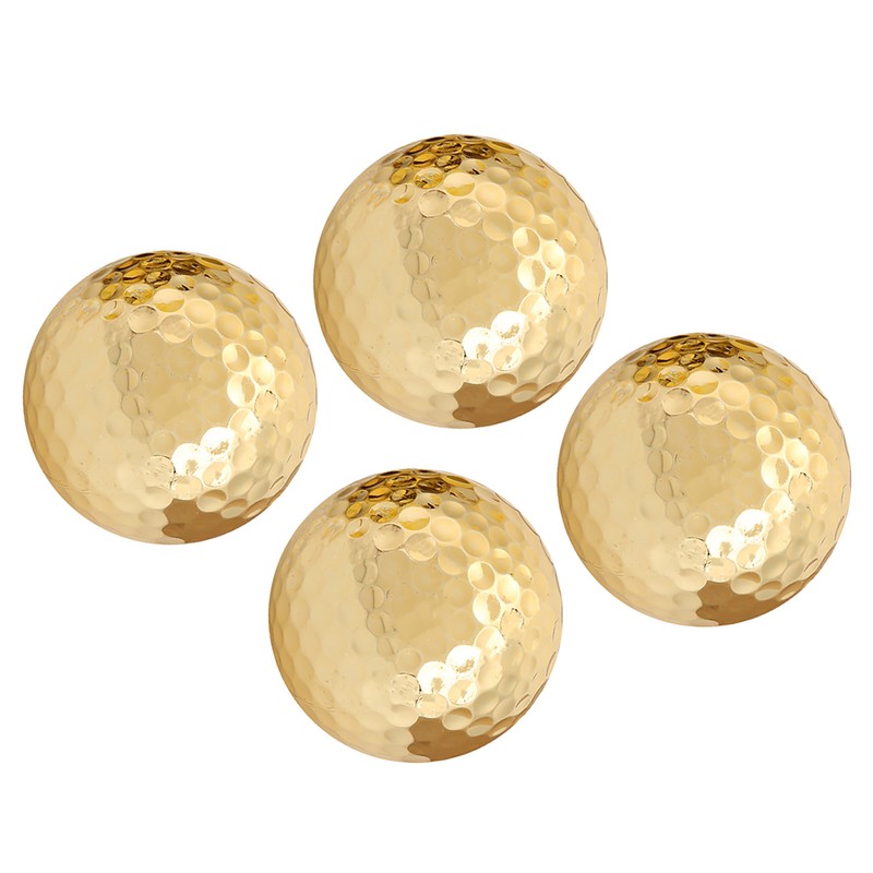 4Pcs Portable High Quality Double Layer Gold Plating Golf Ball