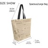 ZzWwR Extra Large Shoulder Grocery Tote Bag, Retro Old Newspapers