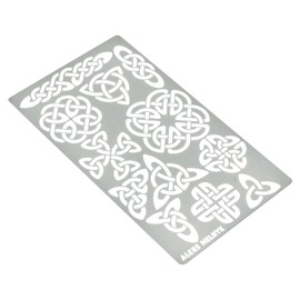 Aleks Melnyk No.32 Metal Journal Stencil, Pyrography Celtic Patterns, Celtic Knot, Viking Stencil, Wood Burning Template, Wood Carving, Bullet Journaling