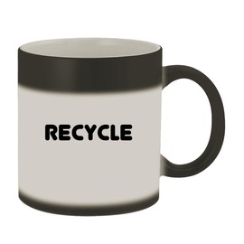Molandra Products Recycle - 11oz Ceramic Color Changing Mug, Matte Black