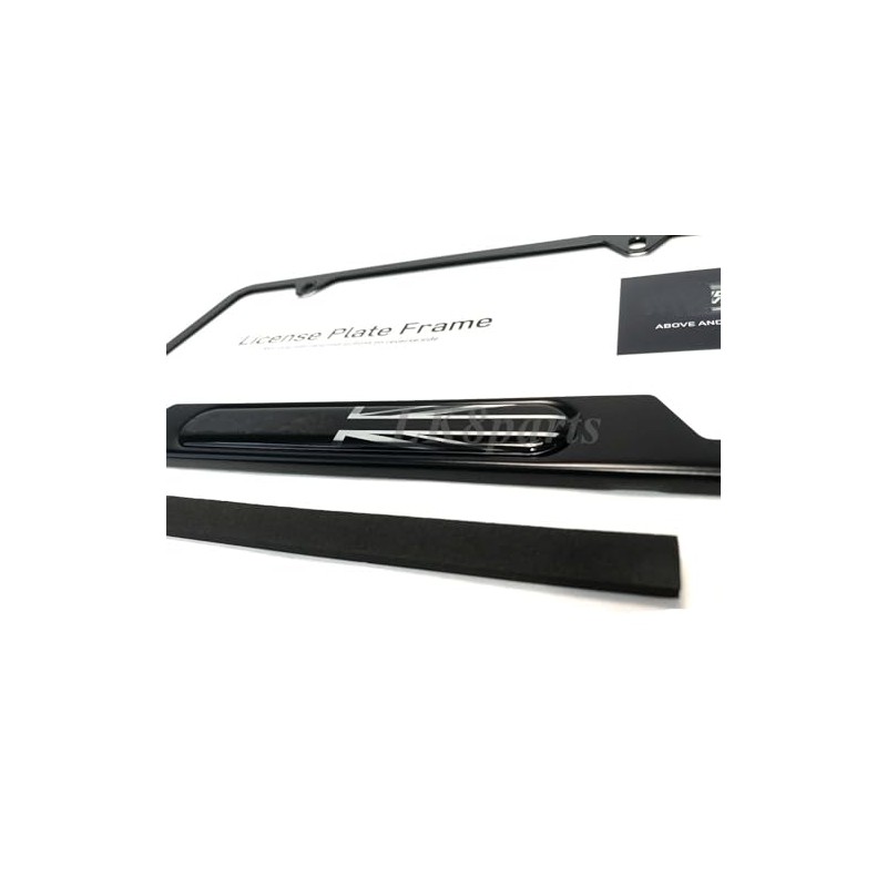SELPONT Range Rover Logo Black Finish Steel License Plate Frame