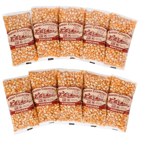 Amish Country Popcorn | 10-4 oz Bags - Mushroom Popcorn Kernels | Old Fashioned, Non-GMO and Gluten Free