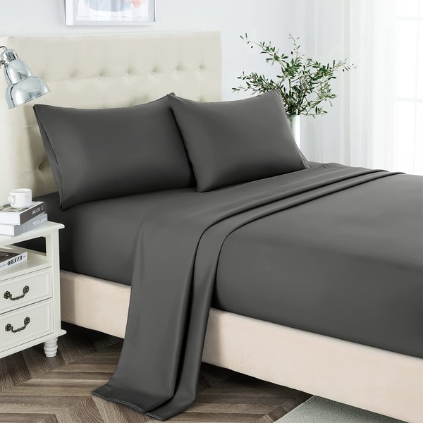 Lanest Housing Queen Sheet Set, 2400 Thread Count Soft Deep