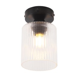 Maichis Decorative 12V RV Interior Light Fixture with On&Off Switch, LED Pendent Dining-Room Lamp (Bulb Included), Fluted Glass Shade, 12Volt Interior Light for RV Motorhome
