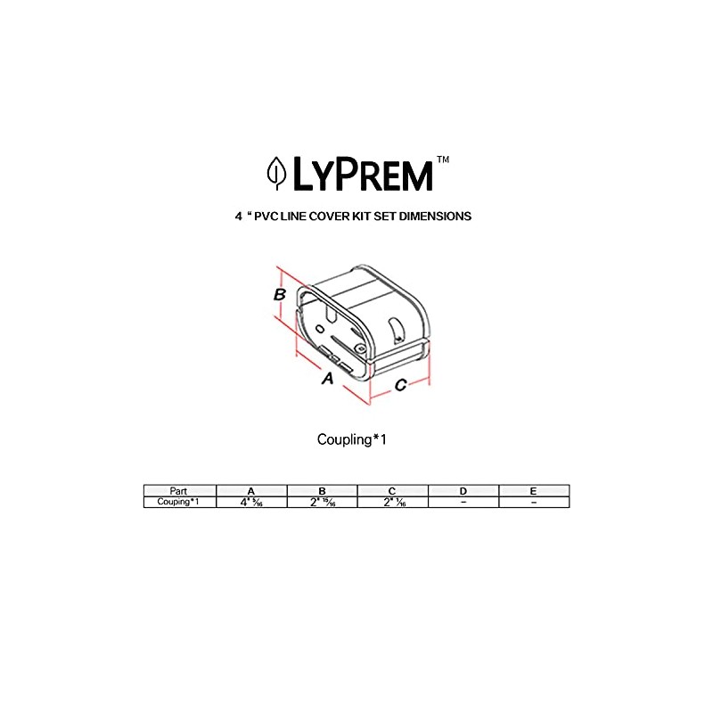 LyPrem PVC Line Cover Kit Parts Accessories for Ductless Mini