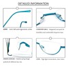 REAVEE 2 Pack Retro Designer Half Frame Reading Glasses for