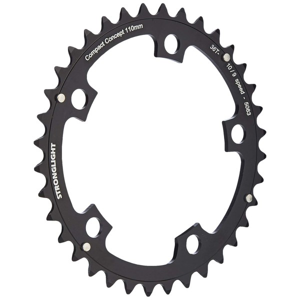 Stronglight Dural 5083 Black 110mm Shimano Compact Chainring - 52T (266059)