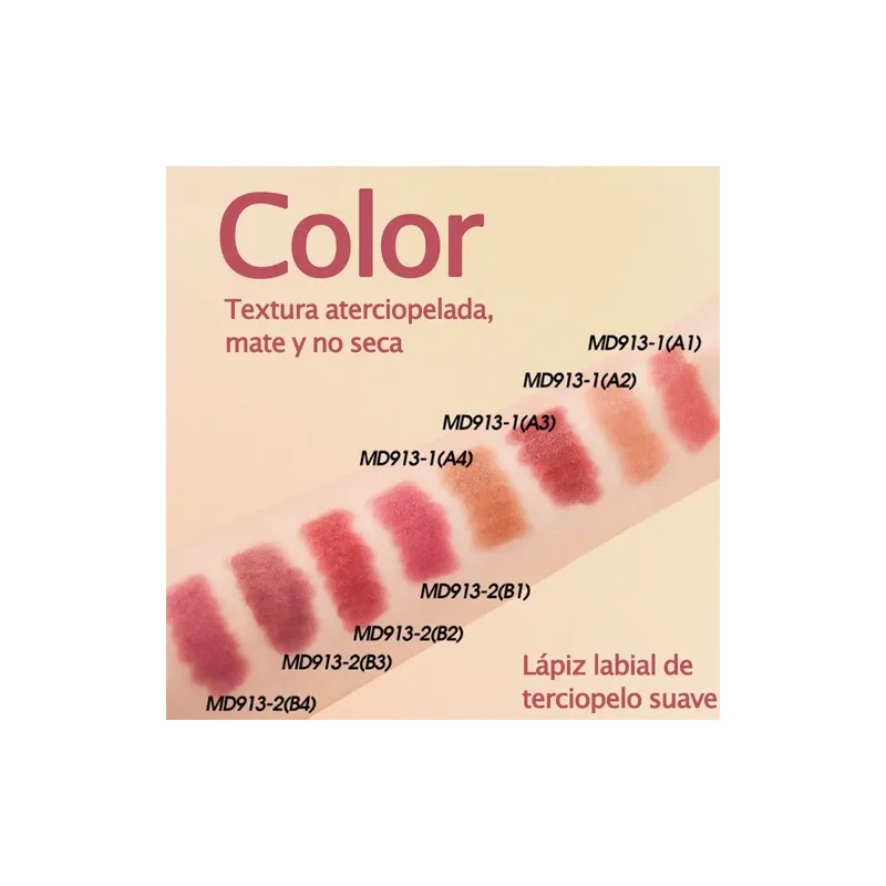 Labial Mate 4 En 1, Hidratante Y De Larga Duración