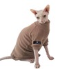 Sphynx Cats Solid Warm Fleece Shirt, Hairless cat Clothes, Turtleneck