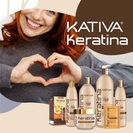 Kativa Keratina Balm 550 ml | Rebuilding, Smoothness and Shine | Hair Conditioner | With Hydrolyzed Keratin and Ceramides | Damaged Hair