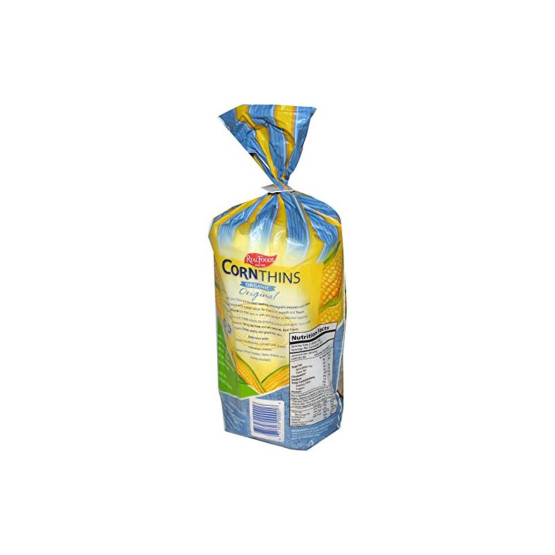 Real Foods, Organic Corn Thins, Original, 25 Slices, 5.3 oz(Pack
