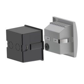 ledscom.de LED Wandeinbauleuchte ZIBAL, Downlight für außen, IP65, grau matt, 90 x 90mm, warmweiß, Einbau, Außenwand, Hauswand, Terrasse, Garten, Balkon, Carport, Treppenlicht, Wand LED