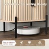 Simore Wood Nightstand with Charging Station, Bed Side Table, Mid