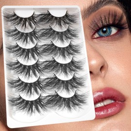 Cattitude 3D Wonder Cat Lash Set- Dahlia, 6-Pair Pack of Faux Mink Eyelashes, Lightweight & Wispy Cat Eye Look, 25MM Volume, Reusable