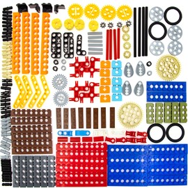 ASTEM 183PCS Bricks-Gear Set for Technic Parts Compatible with Major Brand Technic Parts, Axles, Pins, Liftarm,Connectors for Technic Building Blocks Set(Random Color)