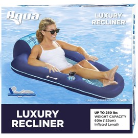 Aqua Luxury Water Pool Lounge – Extra Large – Inflatable Pool Floats for Adul...