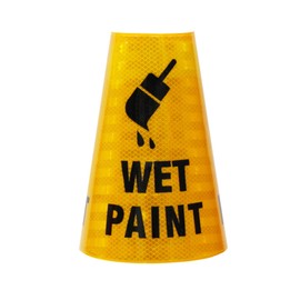 RK Safety “Wet Paint” Bright Reflective Cone Message Sleeve, 5 Piece [Cone Not Included]