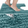 Yimobra Luxury Shaggy Toilet Bath Mat U-Shaped Contour Rugs for