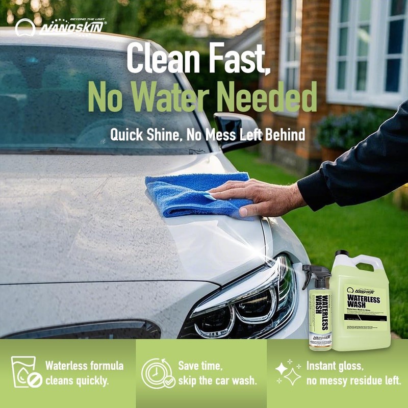 Nanoskin Waterless Wash & Shine 1 Gallon - Advanced Rinseless