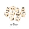 30PCS 6 Sided Number Dice 15.5mm Multiple Of 2 Number