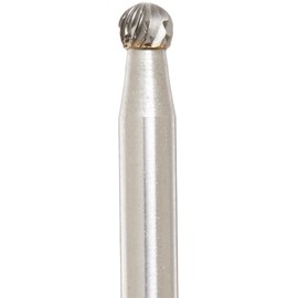 Drill America SD-1 Carbide Burr/Rotary File Ball-End Double Cut for Die Grinder 1/4" Dia. x 7/32" Cut Length with 1/4" Shank and 2" Overall Length, DUL Series