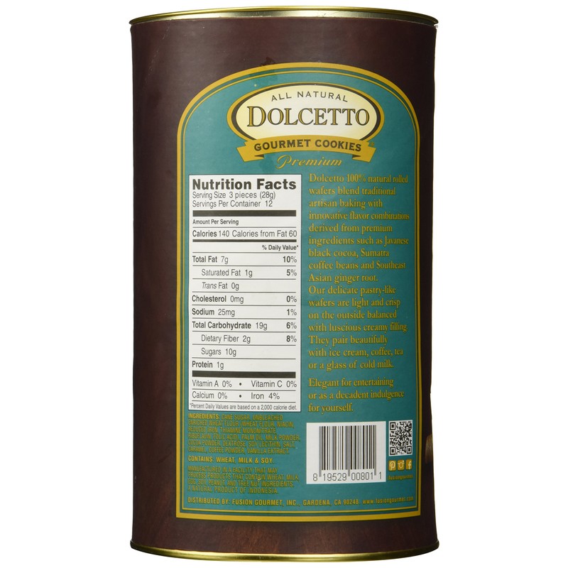 DOLCETTO Dolcetto Wafer Rolls Tiramisu, 12 OZ