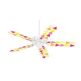 Triangles Warm - Ceiling Fan Skin Kit fits most 42 inch fans (FAN and BLADES SOLD SEPARATELY)