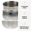 BIUDECO Elegant Men's Shaving Bowl Handle Stainless Steel Bowl for