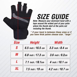 H Force LTD Gym Gloves (Long Wristband, Medium)