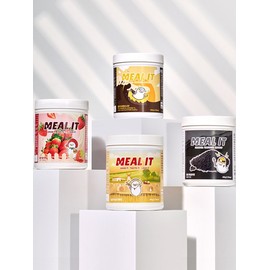 [30 Servings] 1+1 Meal Replacement Protein Shake 450g 4 types (rice flour, strawberry, black sesame, chocolate banana) / [30회분] 1+1 식사대용 단백질 쉐이크 450g 4종 (미숫가루, 딸기, 흑임자, 초코바나나)