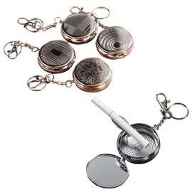 Portable Ashtray, Pocket Ashtray Windproof Ashtray with Lid Stainless Steel Car Ash Tray for Car Outdoor Cigars