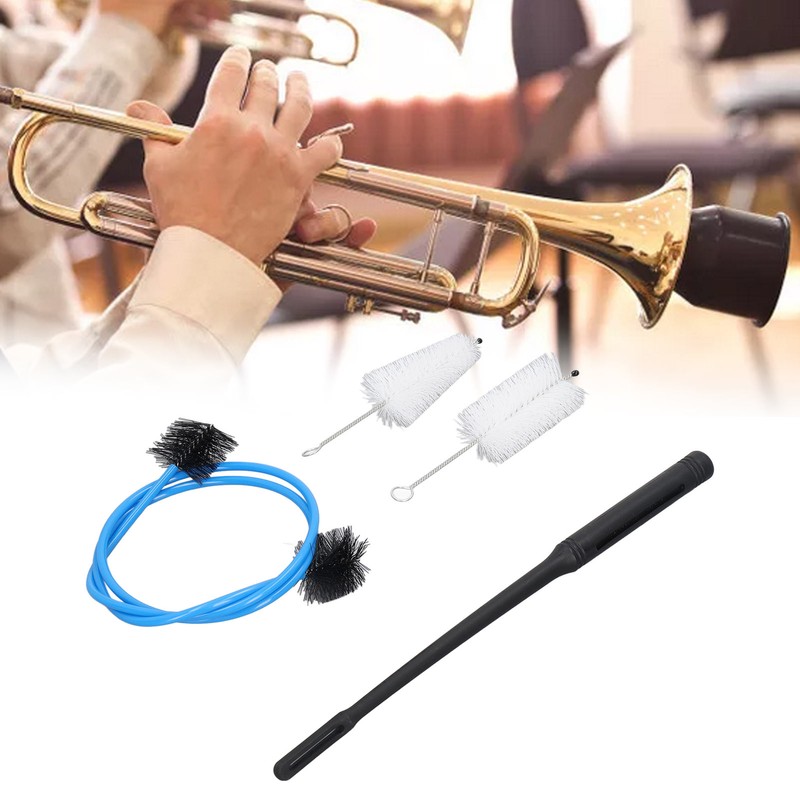 Trumpet Cleaning Kit Mouthpiece Valve Flexible Brush Musical Instrument Maintenance