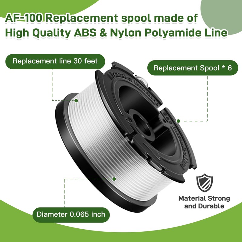 VineHii AF-100 Weed Eater Spool Compatible with Black and Decker