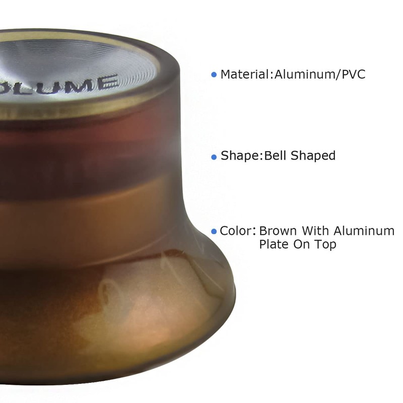 FLEOR 2T2V Speed Control Knobs Set Amber Plastic Top Hat