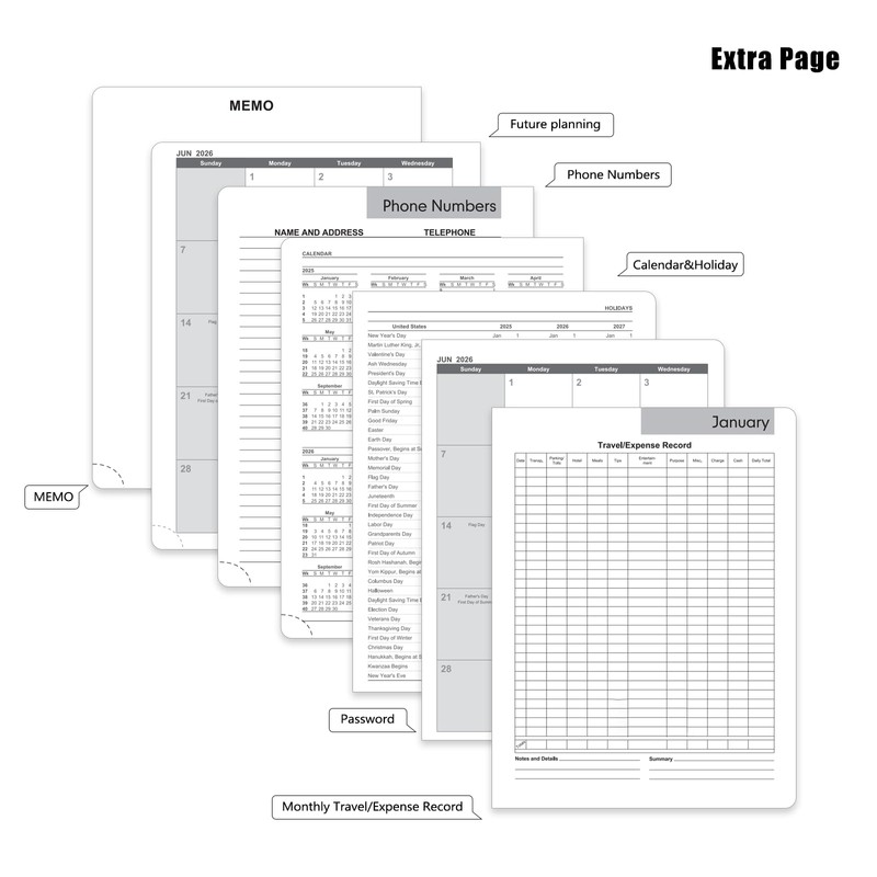 Heture Academic Planner 2025-2026 , Monthly and Weekly Calendar Planner,