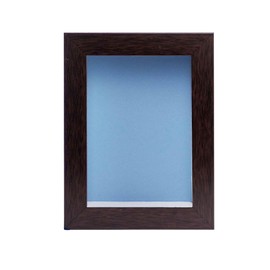 CountryArtHouse 5x7 Brown Shadow Box Frame with A 1 3/4" Usable Depth Includes Baby Blue Acid-Free Backing, UV Resistant Acrylic, & Hanging Hardware