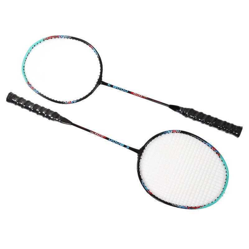 2PCS Badminton Rackets Iron Alloy Frame Integrated Shuttlecock Racquets for