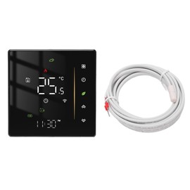 Smart Thermostat Professional APP Control WIFI Programmable Home Thermostat 95‑240VAC Black for Electric Floor Heating
