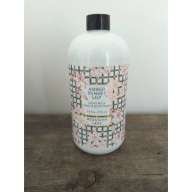 Beekman 1802 Goat Milk Hand And Body Wash Amber Sunset Lily, 24 oz NO PUMP