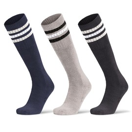 Prisco Calze Basket Uomo in Spugna, Calzini Sportivi Tubolari Lunghi in Cotone Certificato, 3 Paia (ASSORTITO LUNGO)