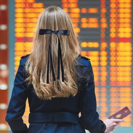 4pcs Hair Clips for Women Tassel Ribbon Bowknot Hair Clips with Long Tail, Women Hair Clip for Girl, Solid Hair Clips Long Hair Accessories Barrettes Claw Hair Clips with Bow (Navy Pink)