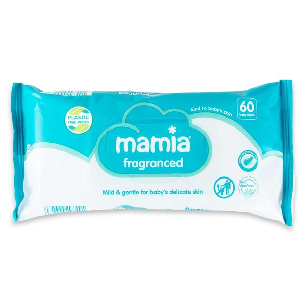 12x Mamia Fragranced Wipes 60 Pack